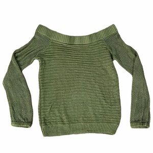 {New York & Co.} Off Shoulder Cable Knit Sweater